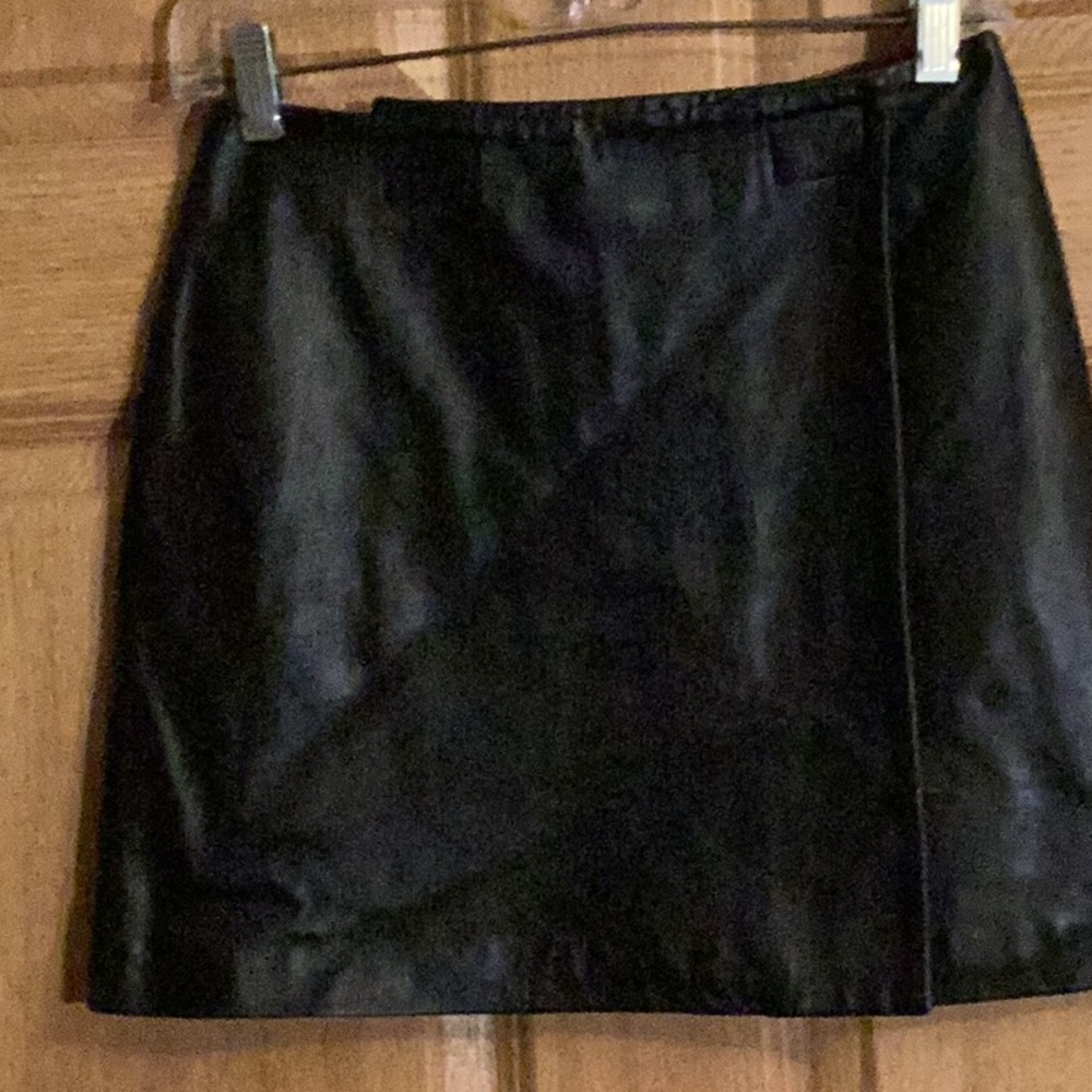 Genuine leather wrap  skirt size2